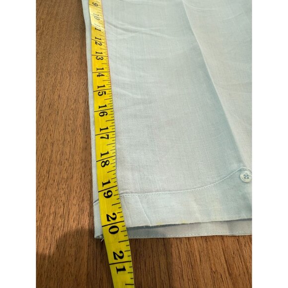 Women's 2 Piece J.M.P.Linen Guayabera Cropped Pants Set, size Large - Picture 6 of 15
